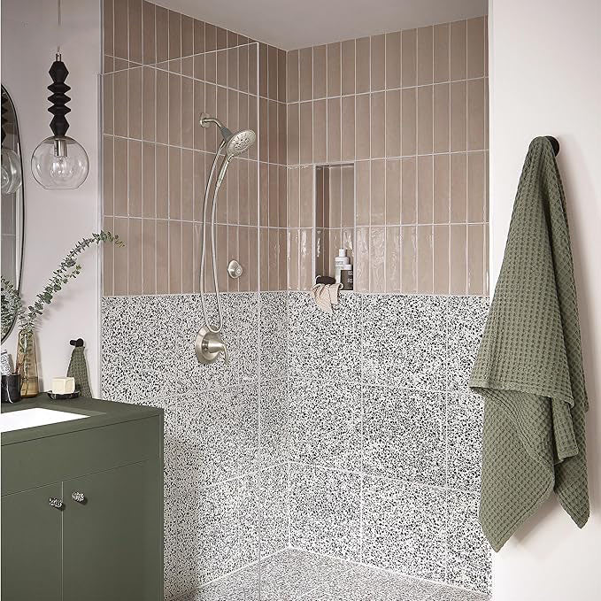 Brushed Nickel Six-Function Removable Handheld Showerhead with Magnetic Docking System, 5.5-Inch